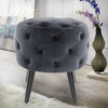 Upholstered Pouffe Stool Ottoman Buttoned Footstool Dressing Table Chair Seat