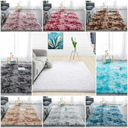 Fluffy Large Rugs Anti-Slip Super Soft Carpet Mat Floor Living Room Bedroom Rug