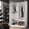 Modern Wardrobe 2 Door Storage Cabinet with Hanging Rail Matte Bedroom Furniture