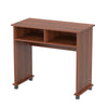 Wood Computer Desk on Wheels Laptop Cart Compact Table Study Workstation Drawers