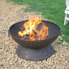 Cup Shape Fire Pit BBQ Firepit Brazier Stove Patio Heater Grill With Poker & Lid