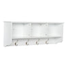 Wall Mounted 4 Hooks Heavy Duty Coat Rack Hat Rack Storage Entry Shelf MDF