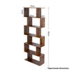 Wood Bookcase Bookshelf S Shape 6 Tier Shelves Free Shelving Storage White Unit