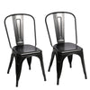 Industrial Wood & Metal Dining Table Tolix Chairs Bistro Bar Kitchen Dining Room