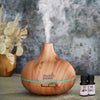 250ml Wood Effect Aroma Air Diffuser Ultrasonic Mist Led Humidifier Purifier