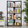 4-Tier Triangle Storage Shelf Bookshelf Display Unit Cabinet Steel Frame