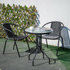 Outdoor Cafe Round Table Water Wave Table Garden Patio Furniture Set