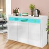 Cabinet 2/3 Doors Storage High Gloss Fronts Sideboard Display Cupboard LED Light