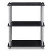 Furinno Turn-N-Tube 3-Tier Compact Multipurpose Shelf Display Rack Bookshelf
