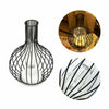 Retro Table Lamp Geometric Wire Industrial LED Light Bulb Bedside Desk Light UK