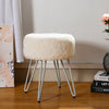 Luxury Plush Velvet Stool Metal Hairpin Leg Bedroom Seating Dressing Table Stool