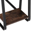 Sofa Side End Table Industrial Rustic Wood Laptop Desk C Shaped Coffee Table