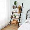 Ladder Shelf 4 Tier Leaning Storage Bookcase Display Unit