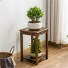 Bamboo Plant Flower Stand Sofa Side End Table Living Room Bonsais Display Decor