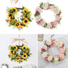 Fake Rose Flower Door Wreath Wall Hanging Spring Floral Wedding Home Decor