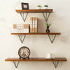 2PCS Durable Hairpin Industrial Wall Shelf Bracket Support Metal Prism Mount