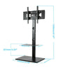 Swivel Floor TV Stand Mount With DVD Player Shelf Cantilever Bracket Space Save