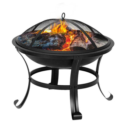 Outdoor Fire Pit Wood Log Burning Heater Garden Stove Patio Brazier Camping UK