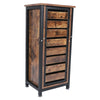 Retro Industrial Bedside Table Night Stand Storage Cabinet - Living Room Bedroom