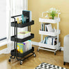 Portable Kitchen Trolley Cart Slim Rolling 3/4 Tier Storage Rack Trolley +Wheels