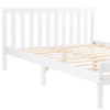 Solid Wooden Bed Frame White Grey 3ft Single 4ft6 Double Size Bed With Mattress