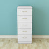 5 Drawers Chest of Drawers Narrow Tall Cabinet Bedroom Hallway Storage Furniture