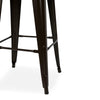 Industrial Metal Barstool with Wooden Seat Stackable Breakfast Bar Stool