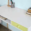 Mid Century Modern Desk Small Office Computer Retro Console Table Drawer Storage