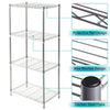 Kitchen Bathroom 4-Tier Heavy Duty Metal Storage Rack Organizer Shelving Unit