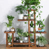 Large 6 Tier Wood Plant Stand Multiple Flower Rack Bonsai Utility Shelves Unit