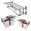 Double Polishing Towel Rail Holder Wall Mounted Bathroom Rack Shelf Stainless St