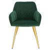 1/2/4 xDining Chairs Kitchen Living Room Chairs with Velvet + Gold metal legs UK