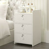 3 Drawers Bedside Table Bedroom Cabinet Storage Night Stand White End Table UK