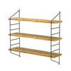 Industrial 3-Tier Shelving Wall Mounted Rustic Hanging Floating Wood Book Shelf