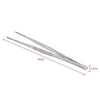 30cm Silver Stainless Steel Long Food Tongs Straight Tweezers Kitchen Tool BBQ