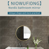 Gold Round Wall Mirror Bathroom Frame Mirror Iron Wall Mounted Mirror 50CM