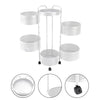 6 Tier Kitchen Rotating Storage Trolley Cart Utility Vegetable Mobile Shelf Rack