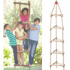 Toddler Kids in/Outdoor Wooden Climbing Frame Rope Ladder Triangle Swing Trapeze