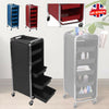 6 Layer Barber Hairdressing Beauty Salon Trolley Chrome Frame Storage Cart UK