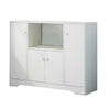 White Sideboard Storage Cupboard Display Cabinet Matt Sides With Drawers & Doors