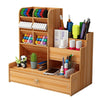 DIY Wooden Assembled Desk Table Organizer Office Pen Rack Wood Gift Pen Holder
