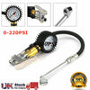 220 PSI Tyre Pressure Gauge Inflator Air Line Pump Car Truck Bike Meter Tester