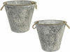 Round 41cm Covent Garden Mulberry Tree Galvanised Zinc Metal Plant Planter Pot
