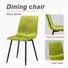 2/4 Velvet Dining Chairs Padded Seat Metal Legs Lounge Kitchen Chair Restaurant
