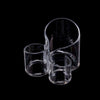 Clear Acrylic 3 Cylindrical Holder Brush Makeup Cosmetic Organizer Stand Box