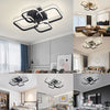 LED Ceiling Light Aluminum Square Lamp Chandelier Fixture White Black Gold Frame