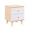 Modern Chest Of 2 Drawers Bedside Table Wooden Stand Nightstand Cabinet Bedroom