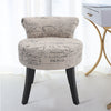 Bedroom Dressing Table Stool Fabric Vanity Makeup Chair Wood Legs Pouffe Padded