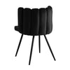 Modern Home Dining Chairs Soft Velvet Petal Backrest Dresser Chair Grey / Pink