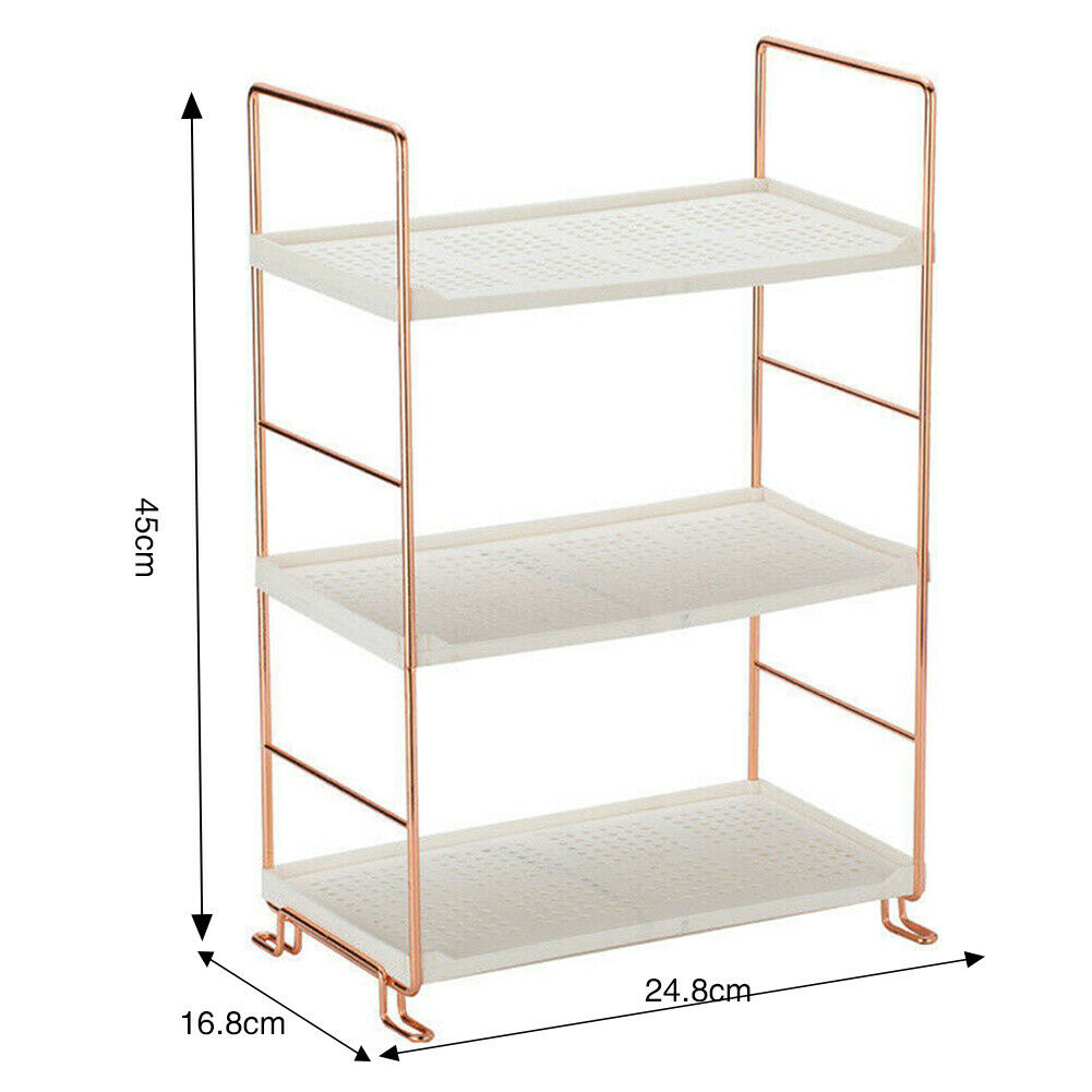 Kitchen Bathroom Storage Unit 2/3 Tier Free Standing Shelf Rack Holder Bookcase